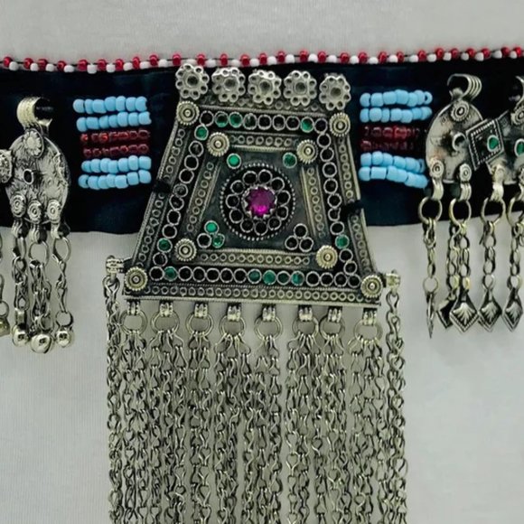 Vintage Kuchi Belt: Tribal Belly Dance Belt with Coins & Beads main image 7
